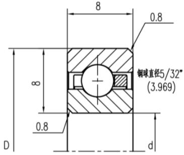 公制深溝球薄壁軸承（C型）參數(shù)圖